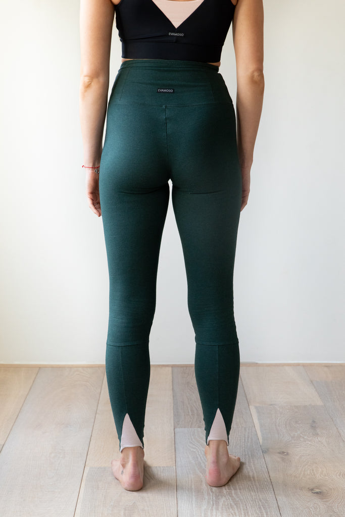 Elle Leggings-Bamboo-Blue-Sustainable Green Living Womans Eco